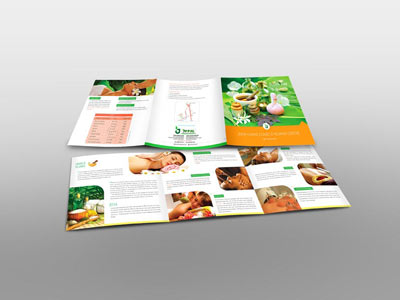 unani hospital brochure design